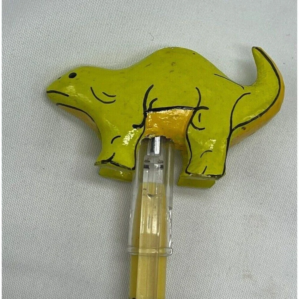 Vintage California Yellow Mechanical Pencil and  Dragon Pencil Topper lof of 2